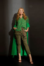 Green Animal Midi Asana Shirt Green Animal
