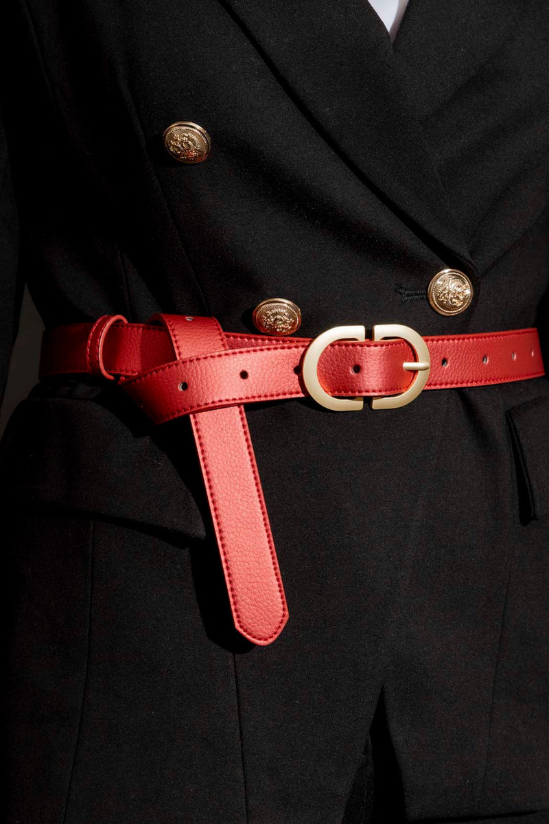 Red Classic Belt Red O/S