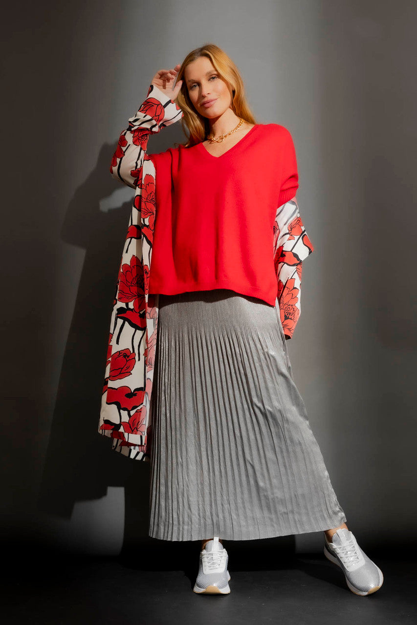 Red Classic Oversized Jumper Red S/M