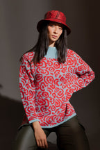 Blue / Red Rose Jumper - FINAL SALE