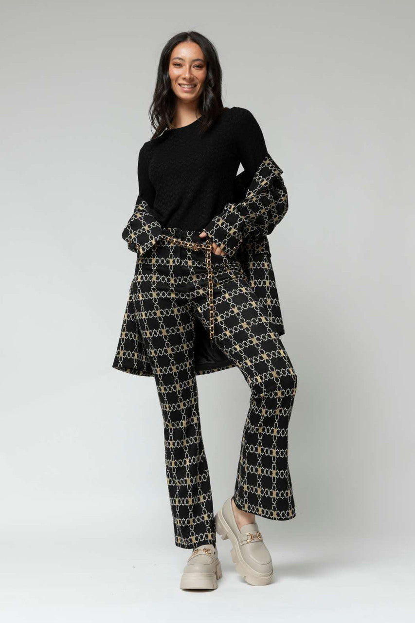 Black Sparkle Crew Top