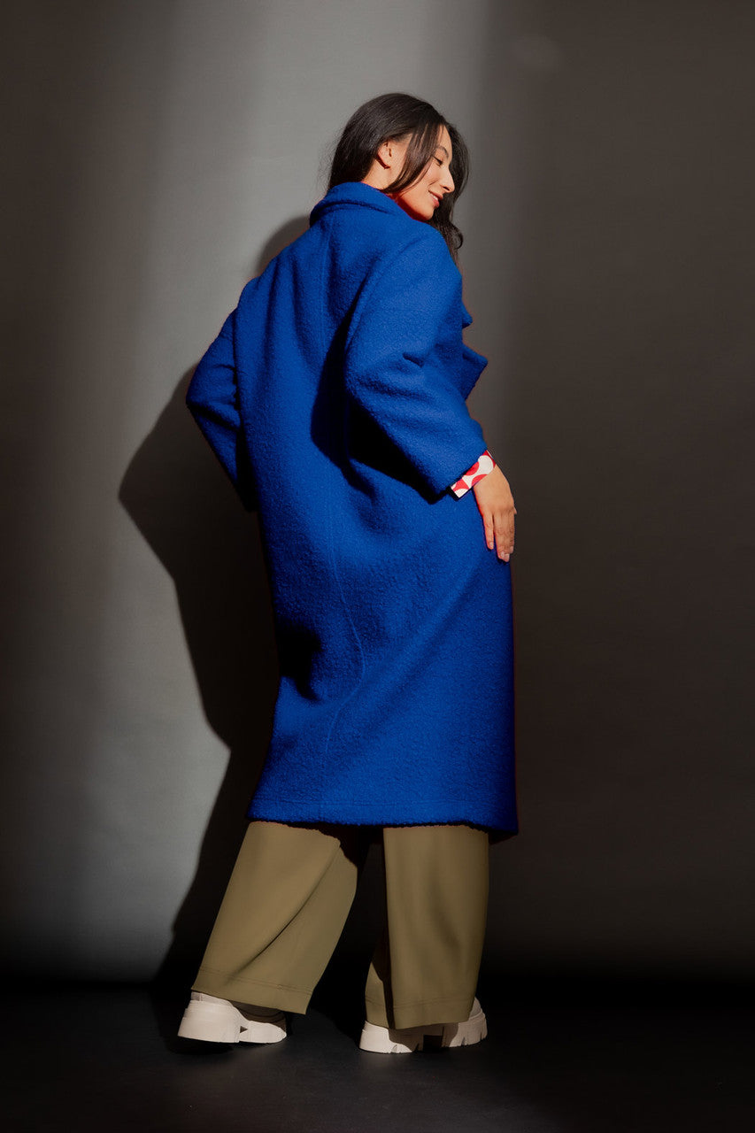 Cobalt Cocoon Coat