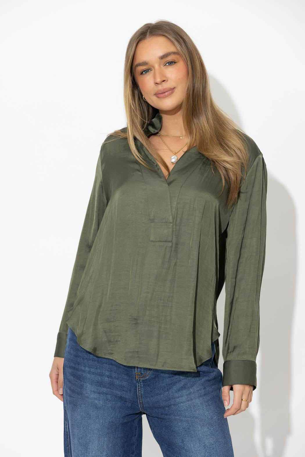 Khaki Glow Milan Blogger Shirt