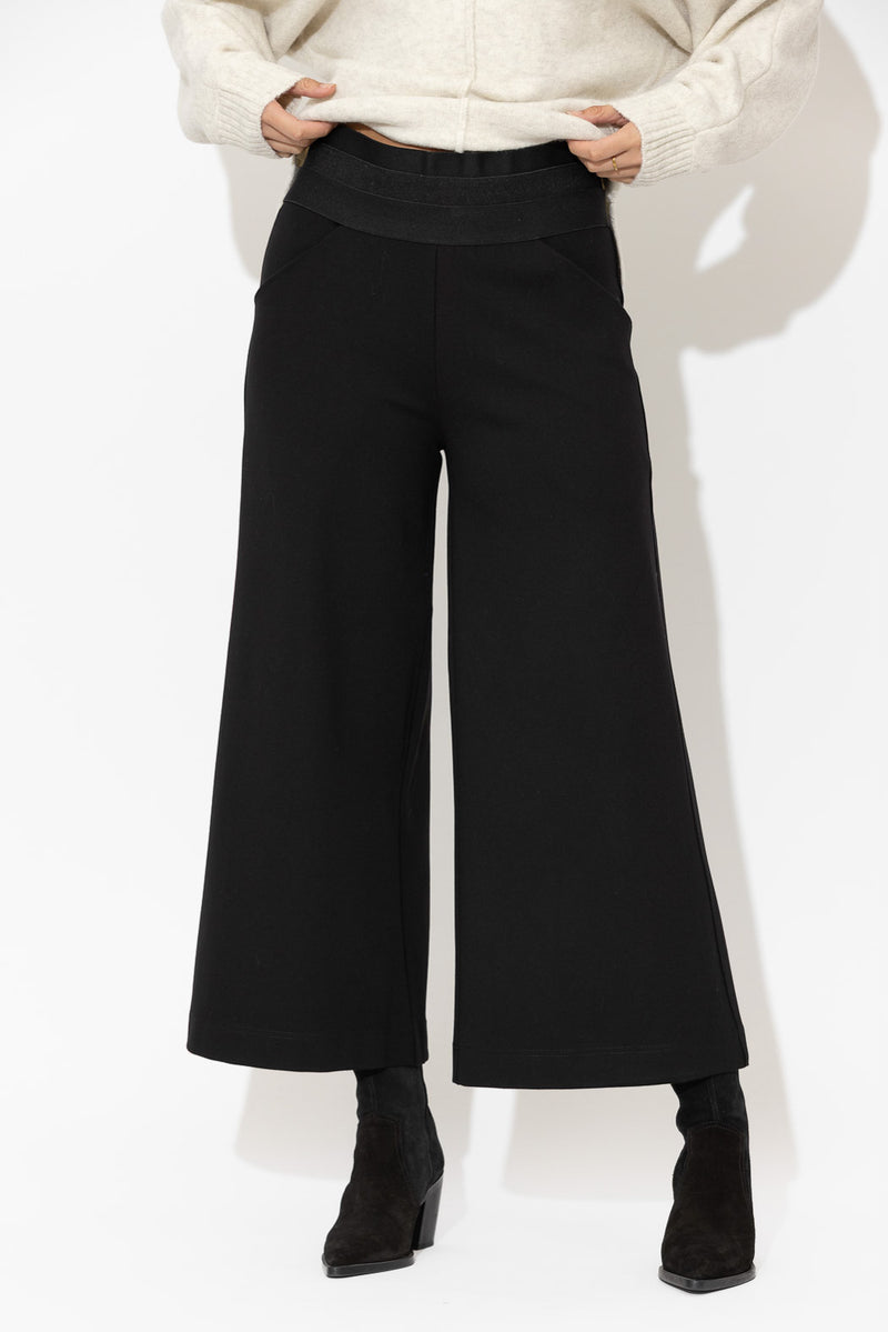 Black Waist Shaper Jet Culotte