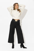 Black Waist Shaper Jet Culotte