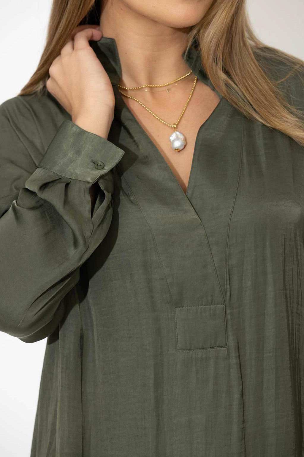 Khaki Glow Milan Blogger Shirt