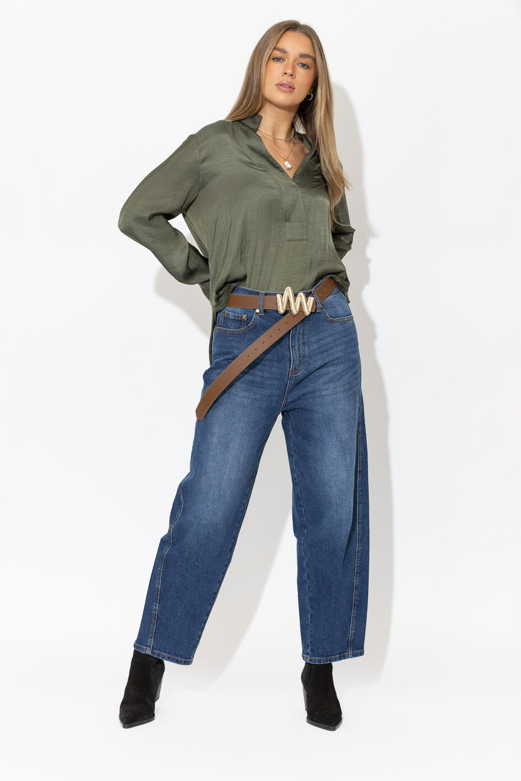 Khaki Glow Milan Blogger Shirt