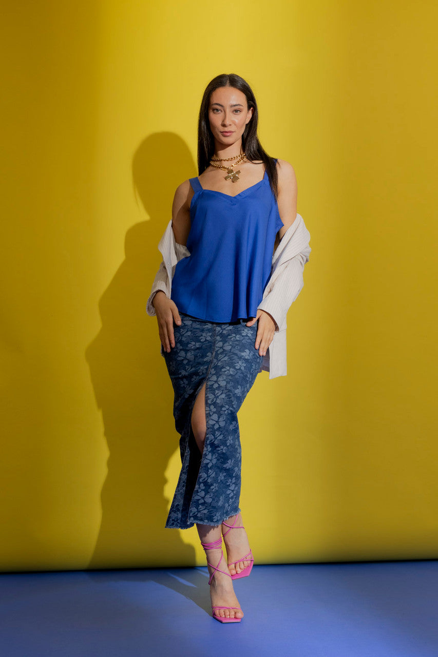 Cobalt Wide Strap Cami