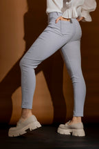 Blue Stripe Bengaline Jean Blue Stripe