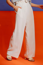 White Euro Cleo Pants