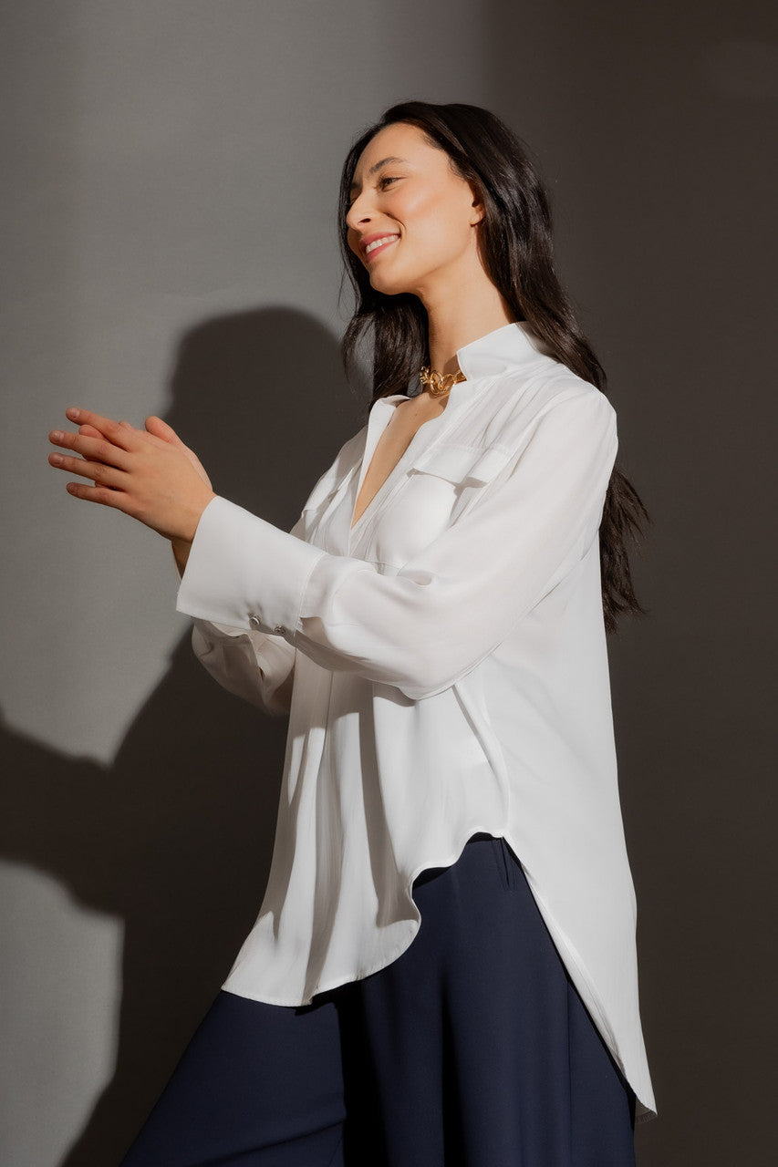 White Cargo Blogger Shirt