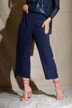 Navy Wrap Pants