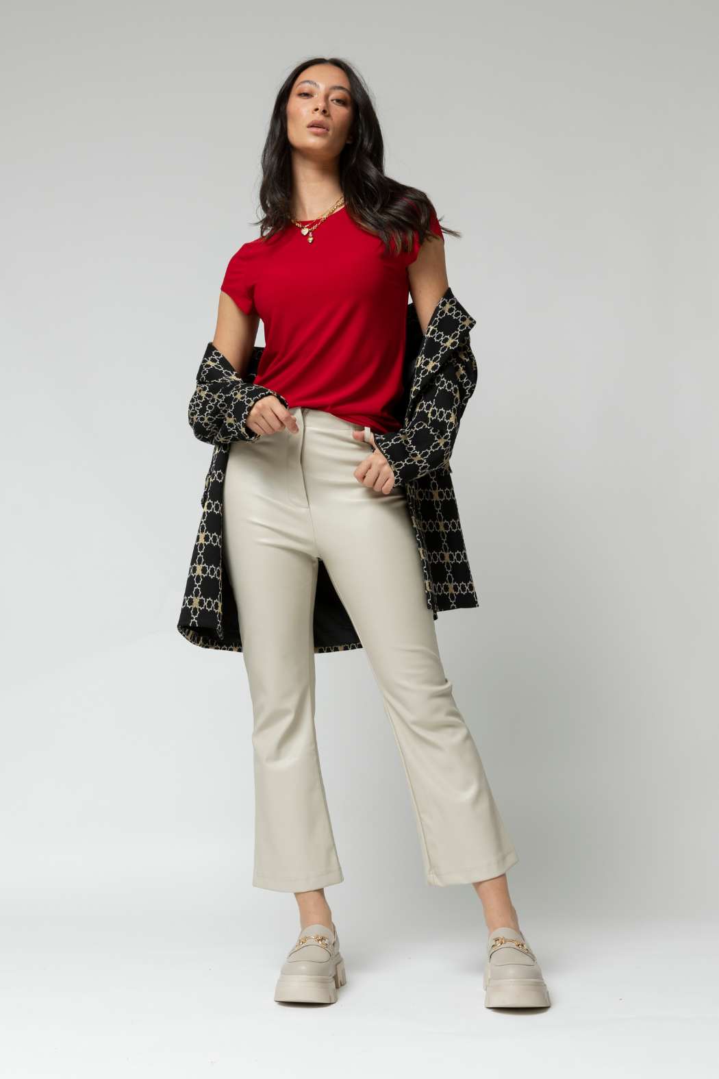 Flame Cap Sleeve Contour Tee - Sale