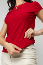 Flame Cap Sleeve Contour Tee - Sale