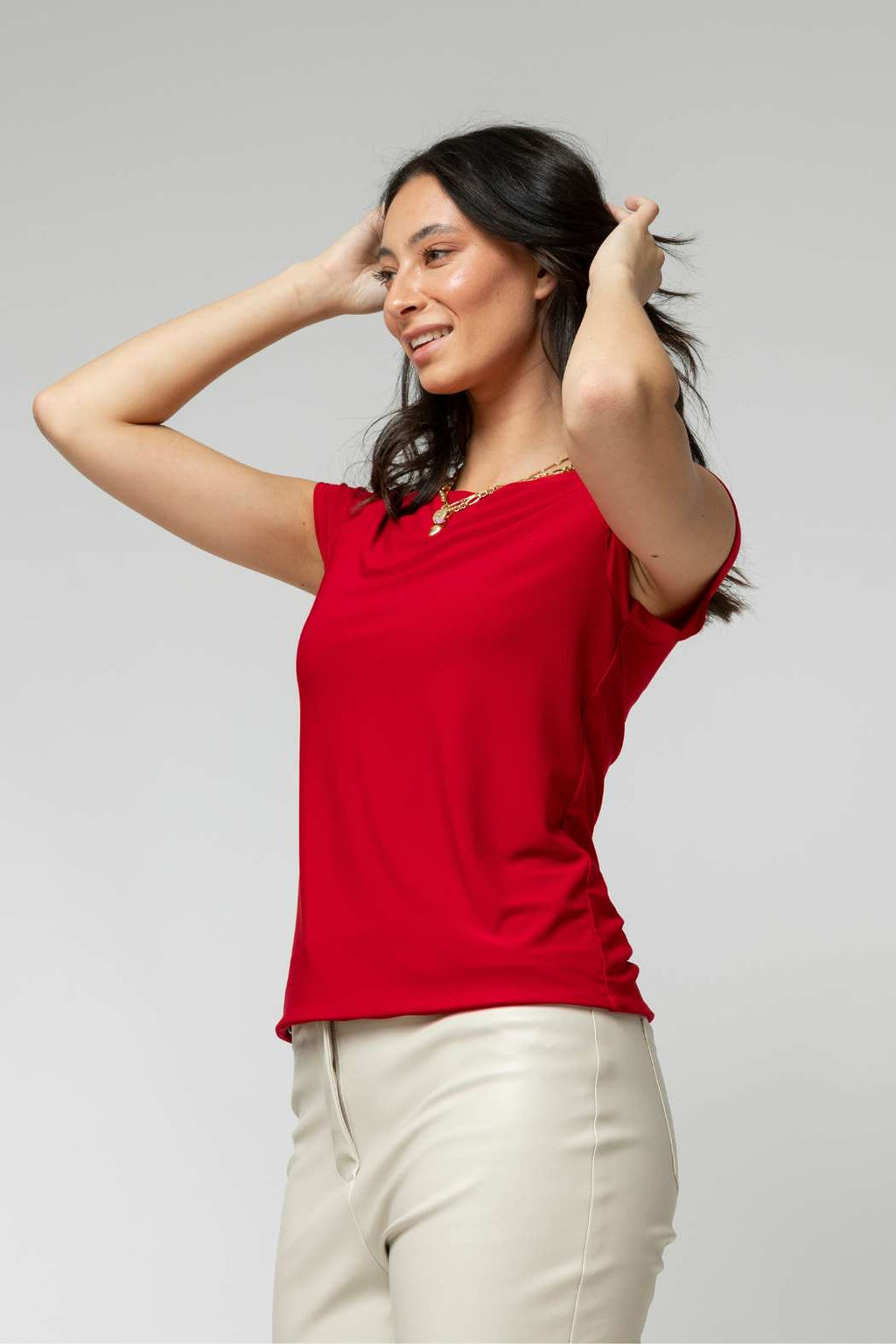 Flame Cap Sleeve Contour Tee - Sale
