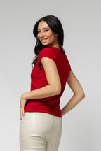 Flame Cap Sleeve Contour Tee - Sale