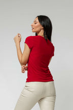 Flame Cap Sleeve Contour Tee - Sale