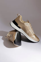 Gold/Black Sequin Sneaker