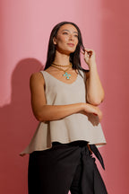 Natural Linen Bell Cami