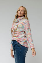 White Speckle Fluffy Love Jumper - Sale