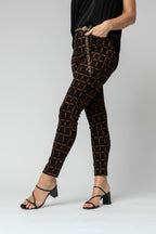 Black Tan Luna Ponte Pant - Sale