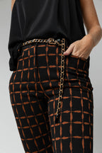 Black Tan Luna Ponte Pant - Sale
