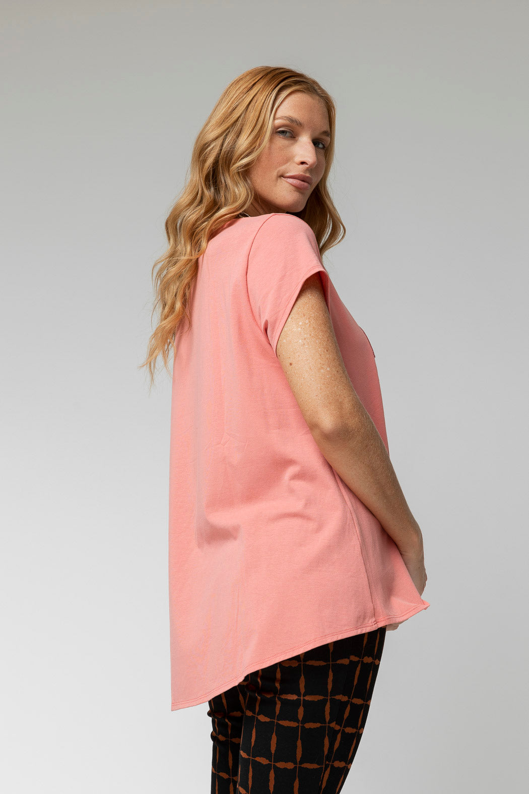 Blush Motto Embroidered T Shirt