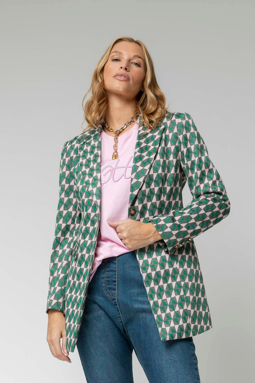 Pink Green Luna Blazer - Sale