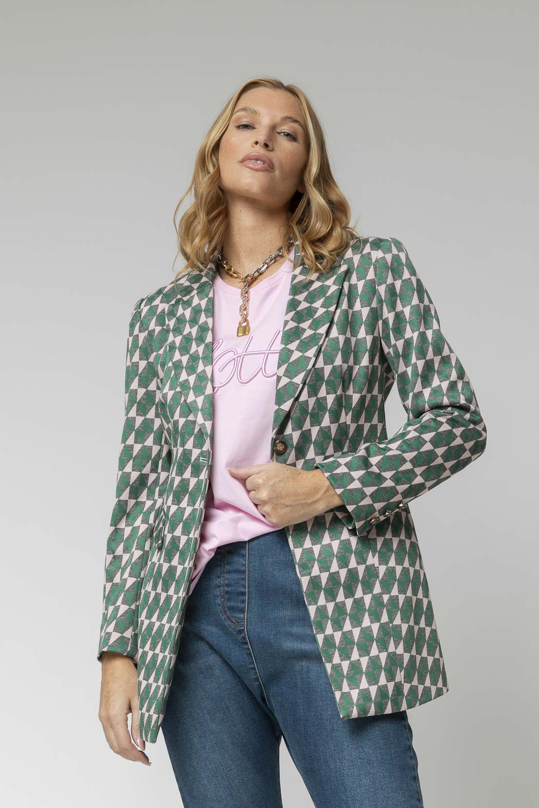 Pink Green Luna Blazer - Sale