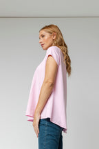 Pink Motto Embroidered T Shirt