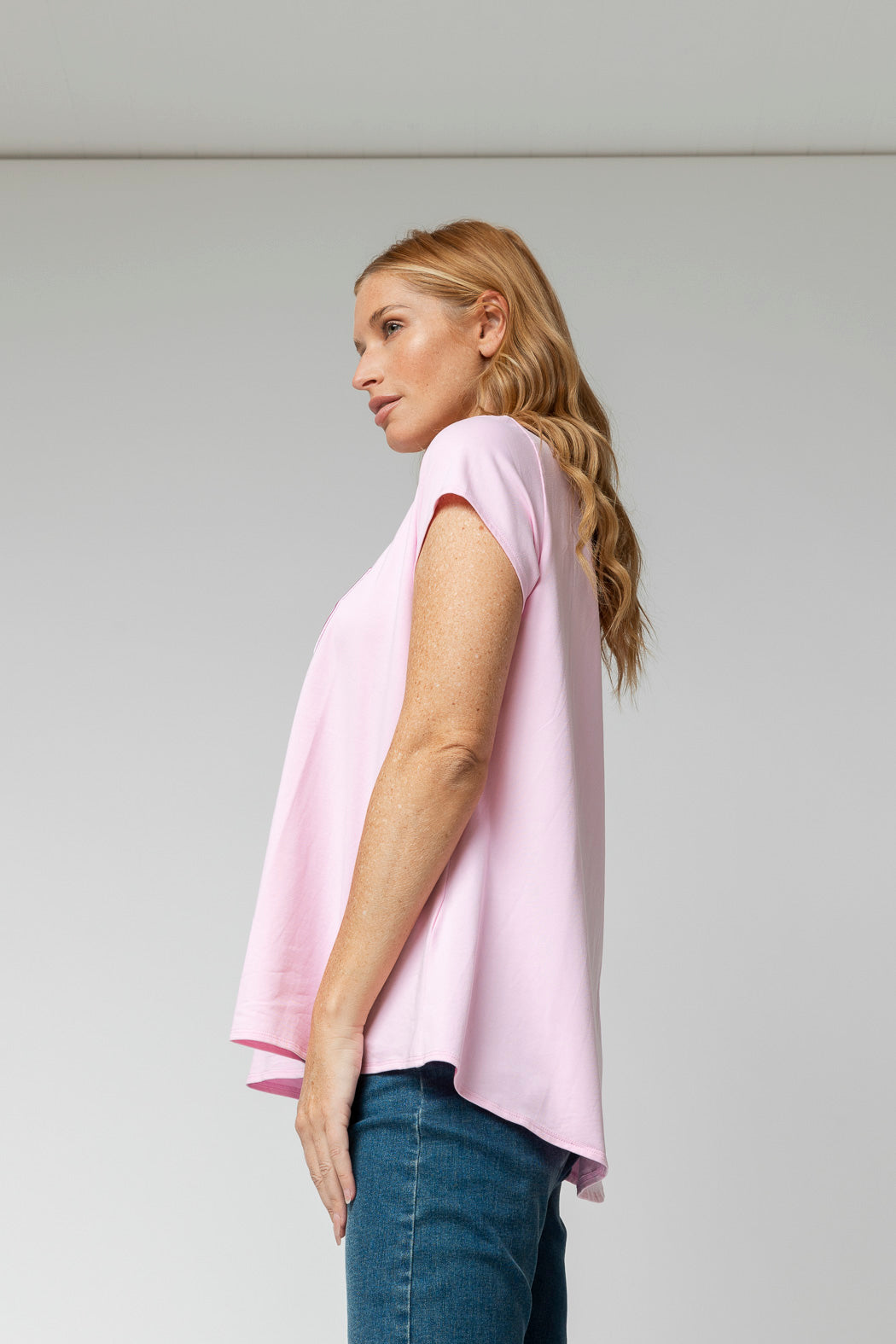 Pink Motto Embroidered T Shirt