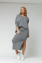 Black White Jacquard Skirt - Final Sale