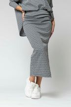 Black White Jacquard Skirt - Final Sale