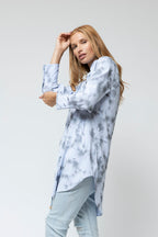 Blue Tie Dye Blogger Pocket Tunic - Final Sale