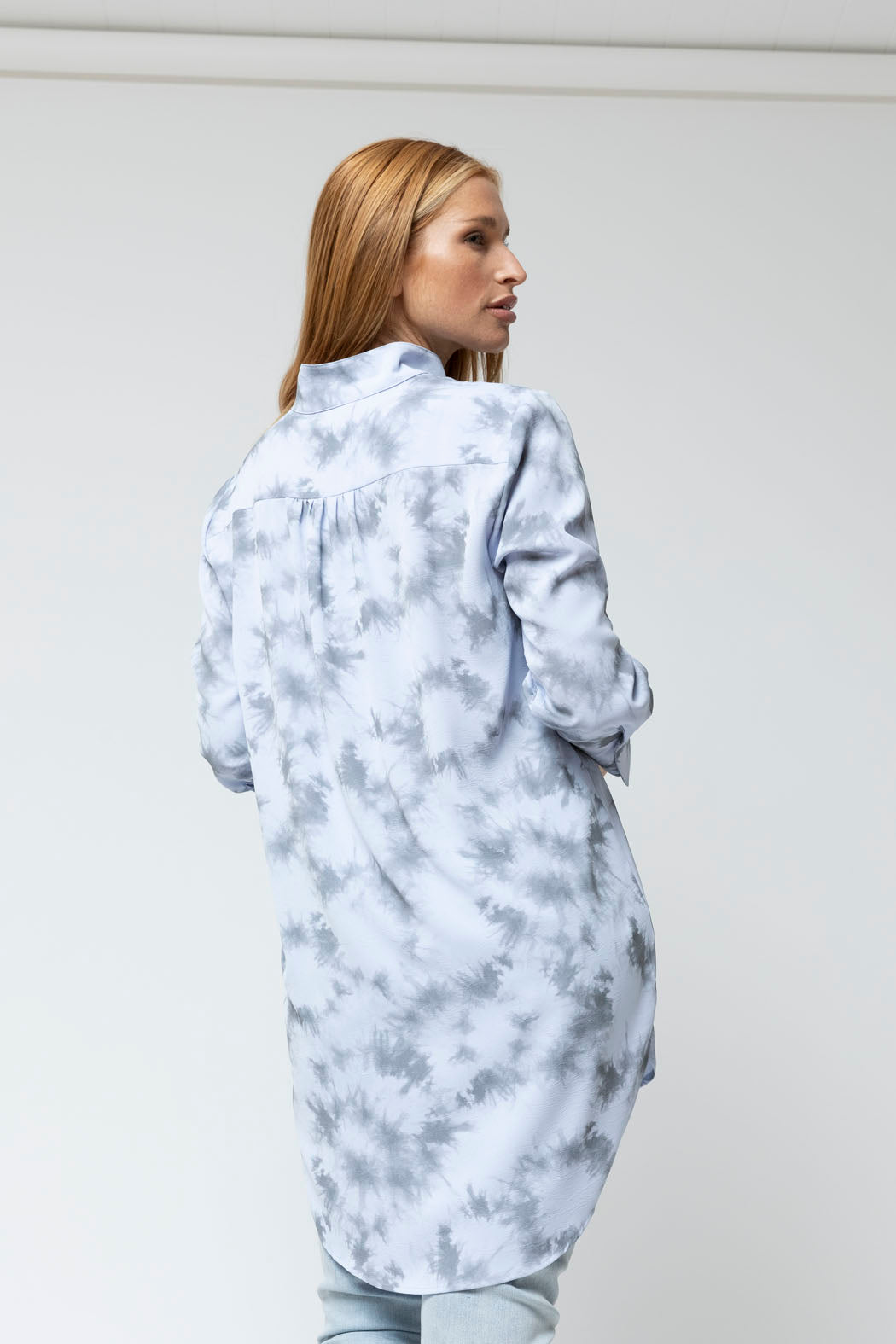 Blue Tie Dye Blogger Pocket Tunic - Final Sale