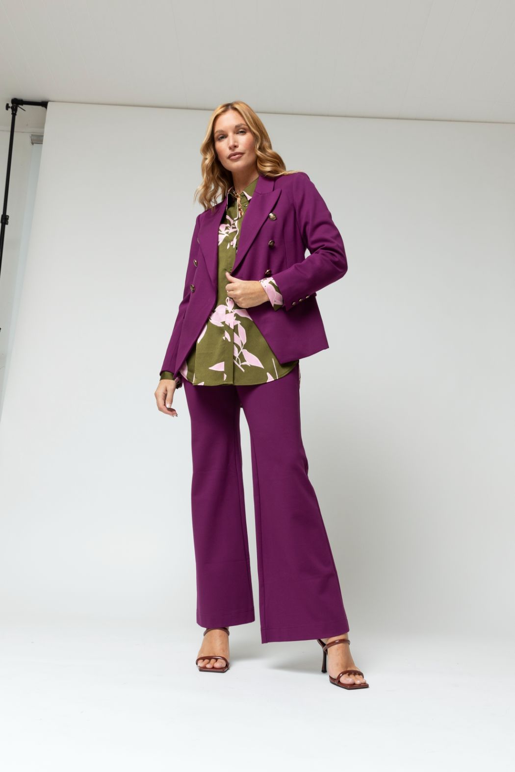 Purple Ponte Wide Flare - Sale