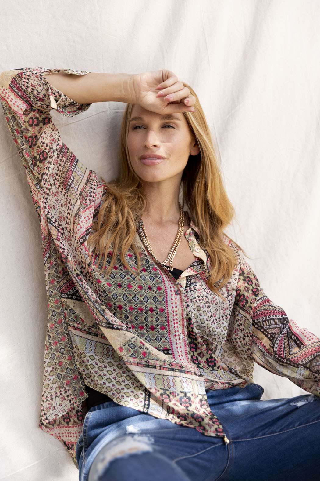 Beige Pink Everyday Shirt