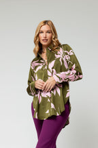 Khaki Pink Charlie Print Shirt - Sale