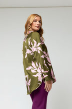 Khaki Pink Charlie Print Shirt - Sale