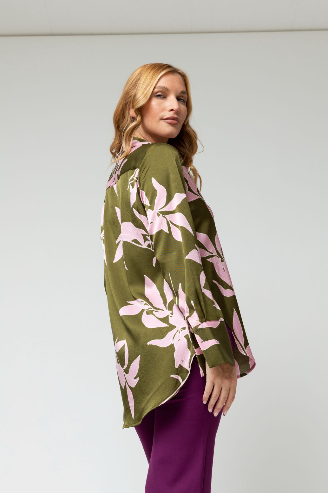 Khaki Pink Charlie Print Shirt - Sale