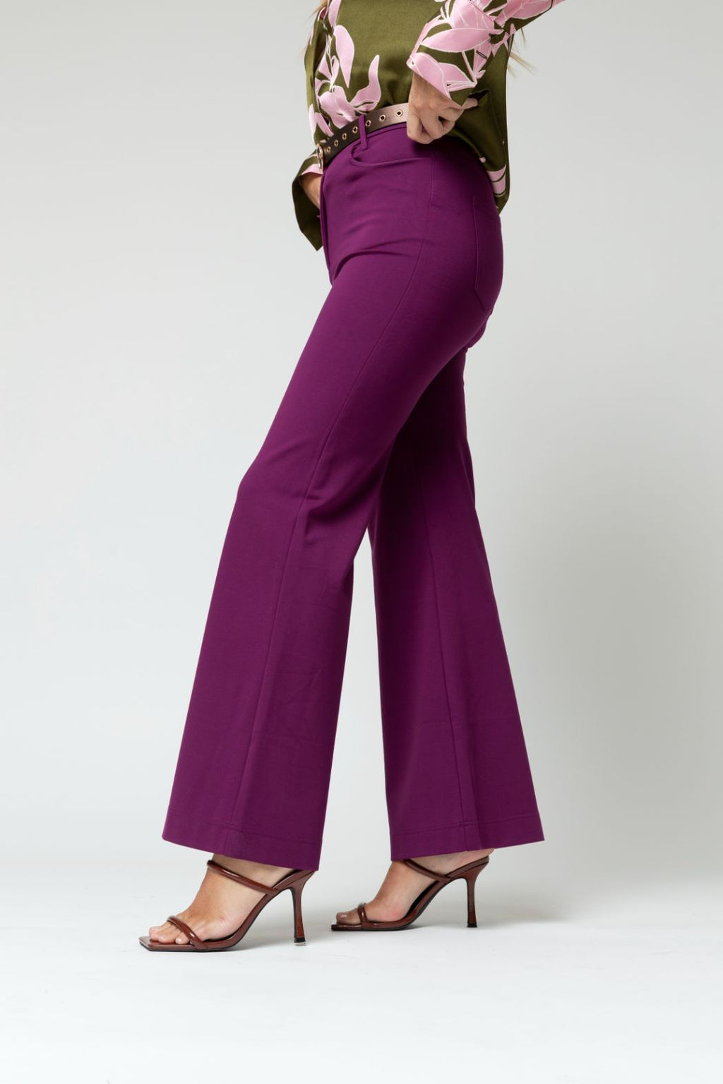 Purple Ponte Wide Flare - Sale