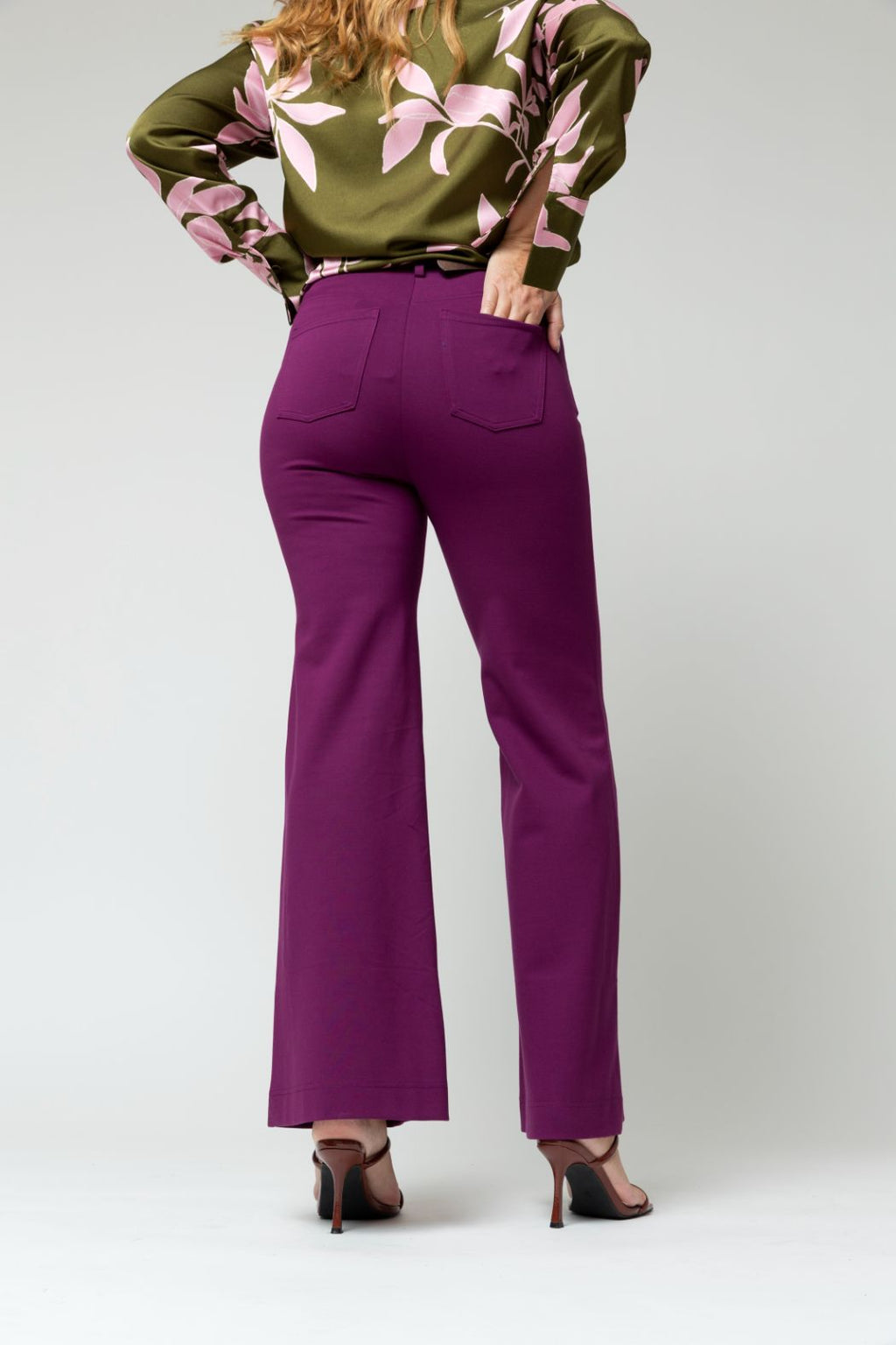 Purple Ponte Wide Flare - Sale