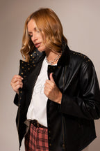 Black Ultra Stud Biker Jacket - Sale
