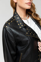 Black Ultra Stud Biker Jacket - Sale