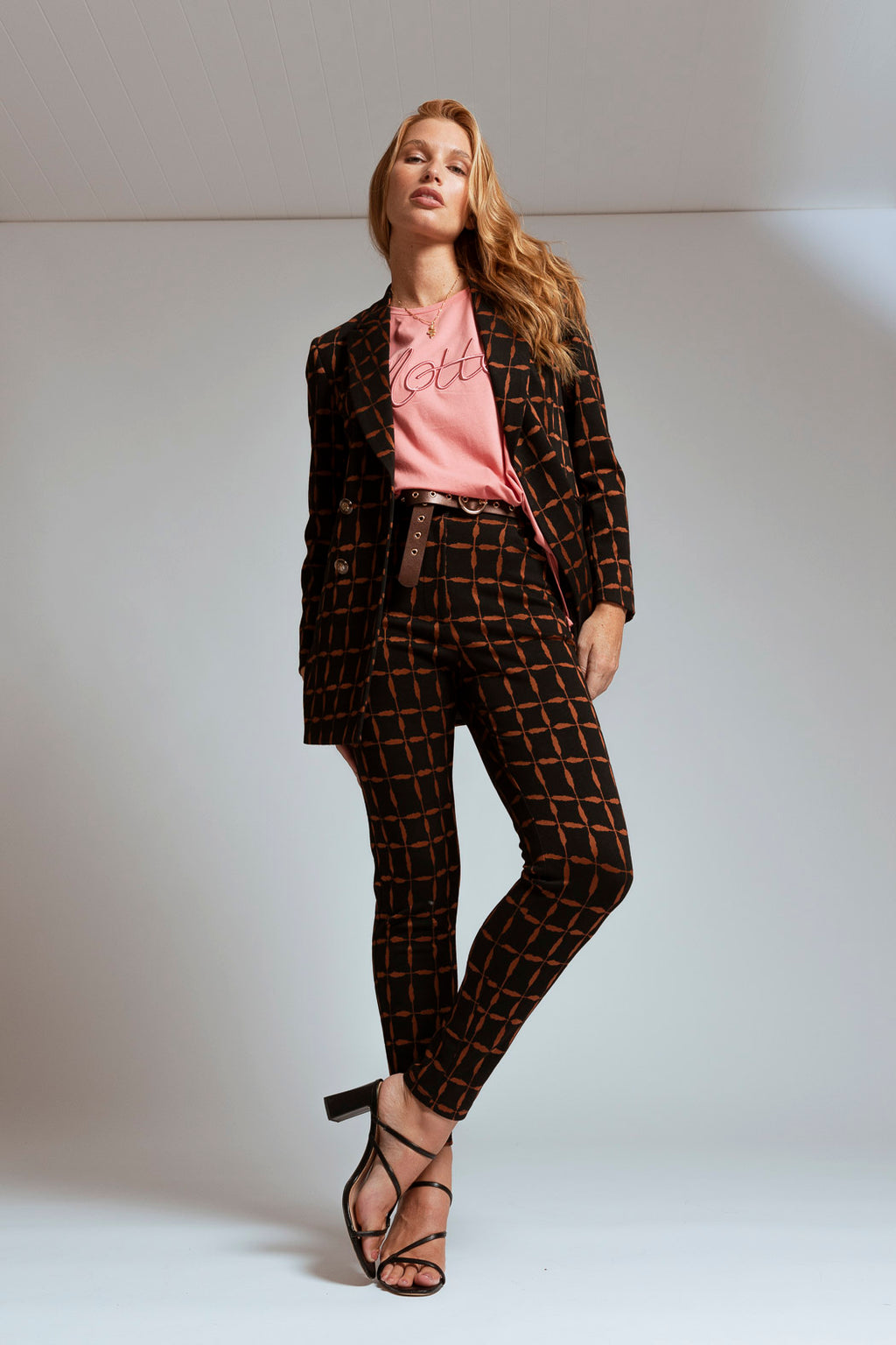 Black Tan Luna Ponte Pant - Sale