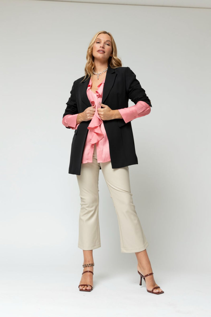 Pink Cascade Frill Shirt - Final Sale