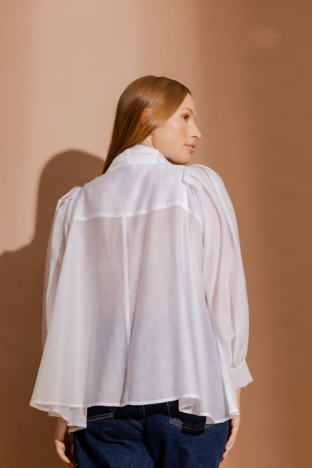 White Tencel/Linen Addy Blouse