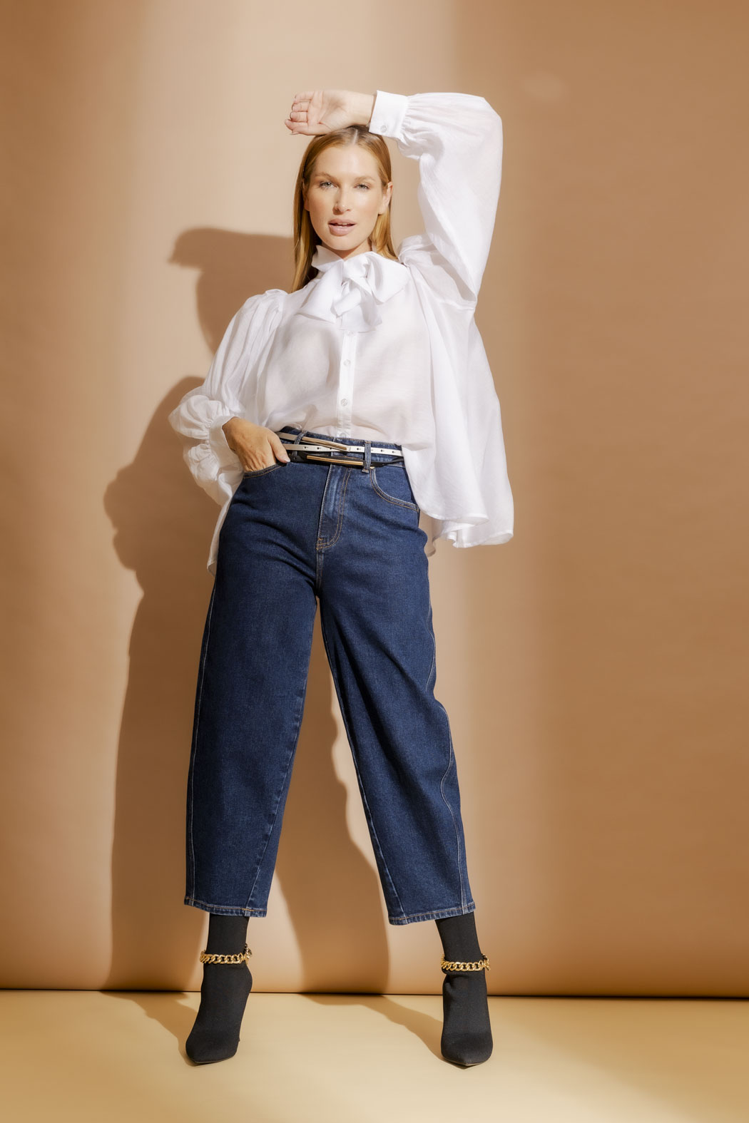 White Tencel/Linen Addy Blouse