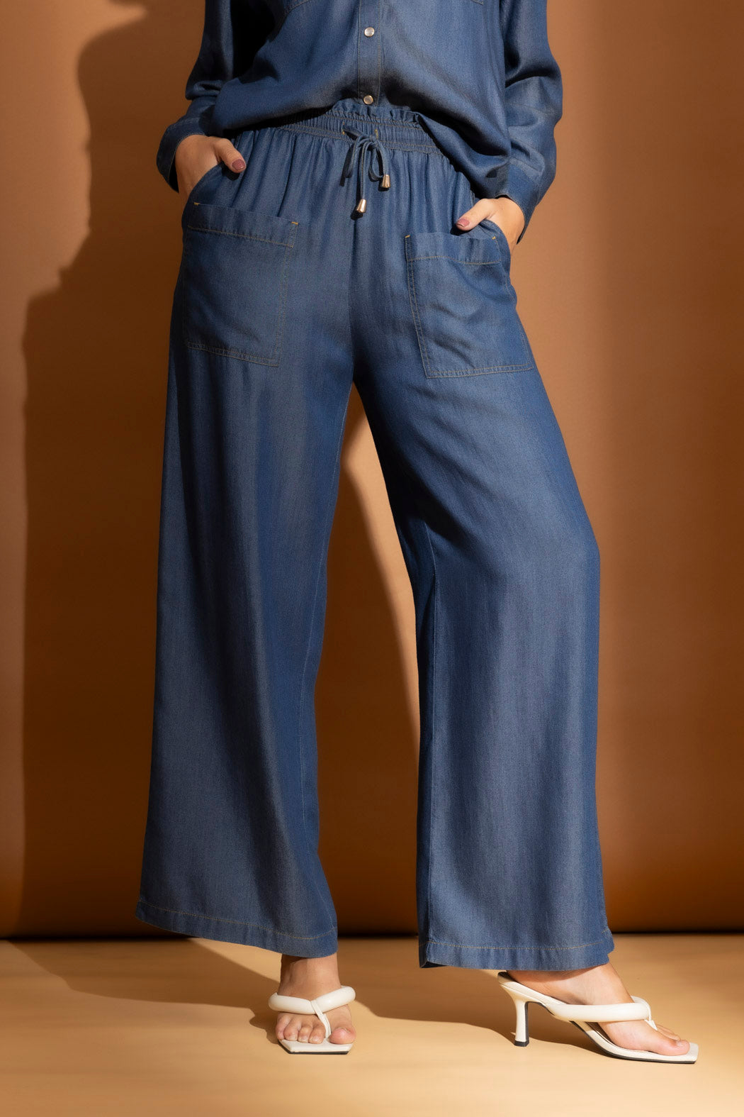 Dark Denim Tencel Cargo Pant Dark Denim