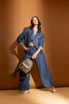 Dark Denim Tencel Asana Shirt Dark Denim